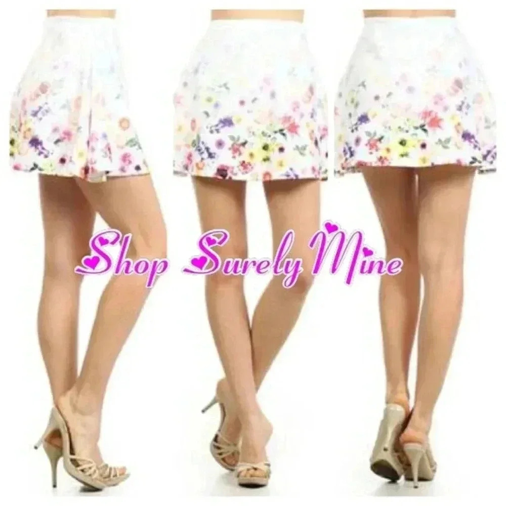 Flowers skater skirt